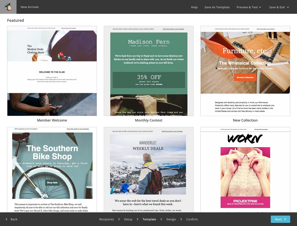 mailchimp templates