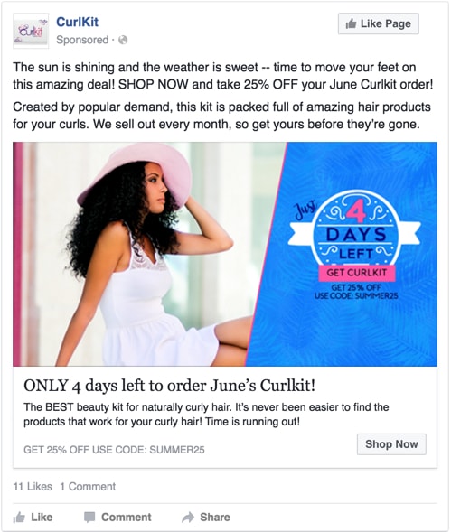 facebook ad urgency