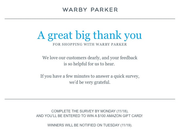 order confirmation warby parker