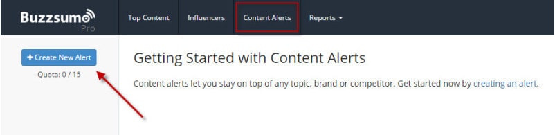 buzzsumo content alerts